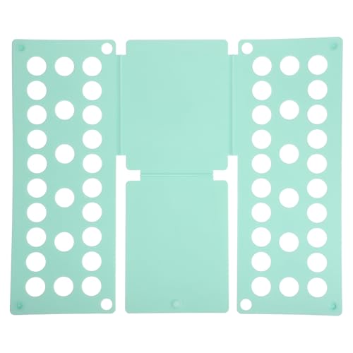 QUARKZMAN Tabla para Doblar Camisetas Tabla para Organizar Ropa Pequeña para Doblar (No para Adultos) Organizador De Camisetas De Plástico Plegable para Armario Cajón Verde Claro