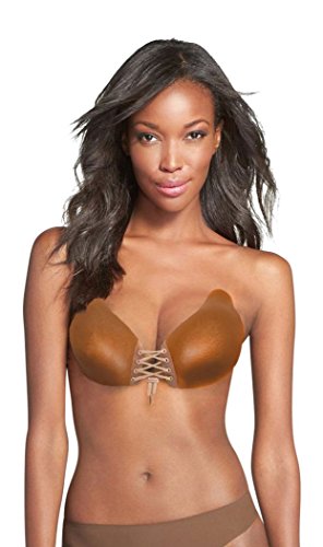 Oolala® Strapless Self Adhesive Silicone Invisible Push Up Bra (Mocha Color) FBA