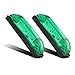 Partsam 2X LED Waterproof Utility Strip Light 4" Green 6LED Side Marker Light Universal, Thin line led Boat Marine Lights, Green Led Lights Strips