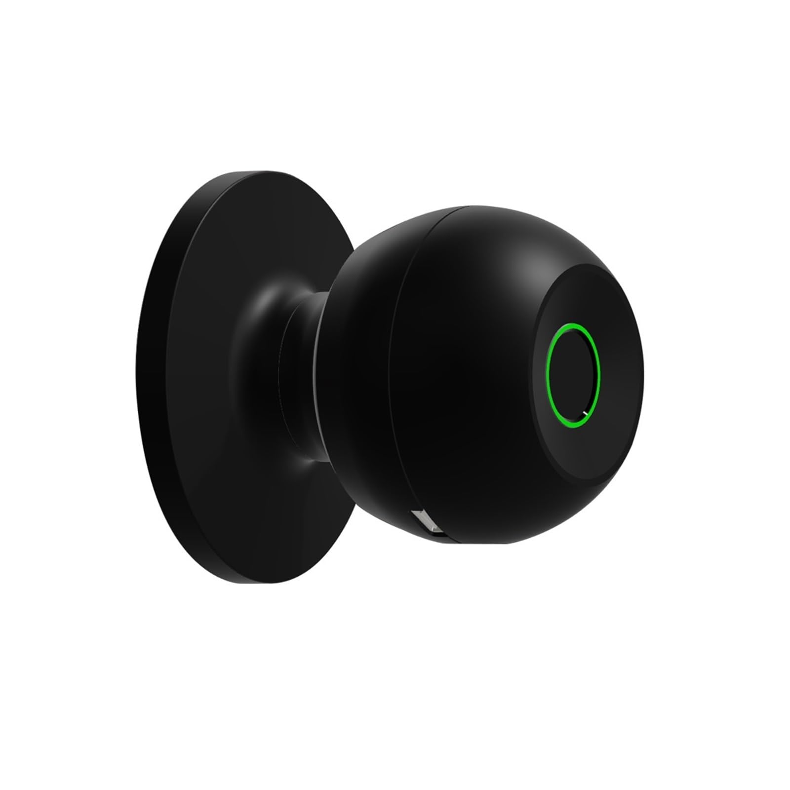 JVDDI Smart Door Handle, Fingerprint Safe Electronic Lock Door Handle Stainless Steel Round Knob Rotation Doorknob with Key(Nero)