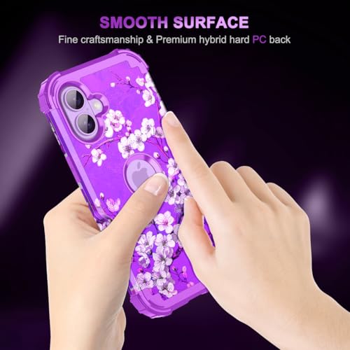 Casetego for iPhone 17 Case,Three Layer Heavy Duty Sturdy Shockproof Protection Full Rugged Hard PC+Soft TPU Bumper Protective Girls Case for Apple iPhone 17 6.3 inch,Blight Purple by Casetego - Used condition - Image 6