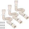plusgutter Rain Gutter Downspout Extensions Flexible, Drain Downspout Extender,Down Spout Drain Extender, Gutter Connector Rainwater Drainage,Extendable from 21 to 68 Inches(3 Pack, Limestone)