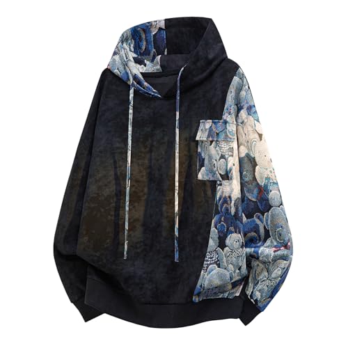 Sweat à capuche surdimensionné homme imprimé tie dye sweat de skate