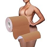 Boob Tape, Boobytape for Breast Lift l Sweat-Proof, Skin-Friendly with Safe Medical Material, Bob Tape for Large Breasts (Nude, 1 inch)
