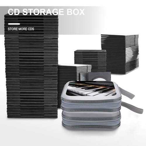 Bolsa portátil para CD y DVD con gran capacidad para guardar discos sin arañazos 7