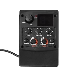 3-Band EQ Equalizer: Features Low/Middle/High frequency controls. Rotate the corresponding knobs to precisely adjust audio balance, tailoring sound to your playing style or venue. Built-In 4 Professional Effects: Includes reverb, delay, chorus, and w...