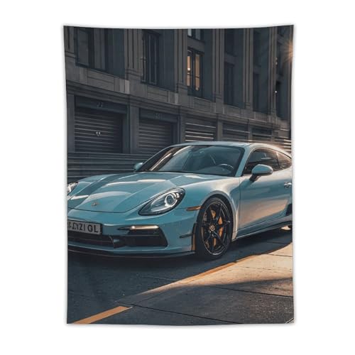 NWGHM Tapisserie murale à suspendre en forme de voiture de sport urbaine pour chambre à coucher, tapisserie murale esthétique, toile de fond personnalisée, affiche d'art mural pour salon, décoration