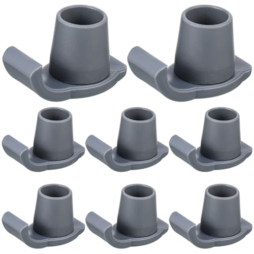 Beeveer 8 Pack Walker Ski Glides Universal Fit Walker Accessories Easy Fit Glides for Smooth Mobility Essential Mobility Aid for 1 1/8 Inch Tubes Seniors Folding Walkers Walker Feet Replacement
