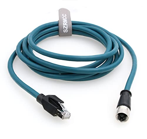 Cable Ethernet Cat6A M12 X-Code 8Pin a RJ45 2m miniatura 1