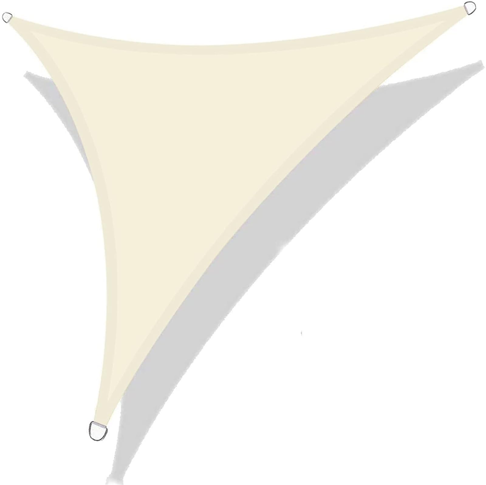 Lot de 2 pare-soleil triangulaires Sa - Auvent d'extérieur résistant aux intempéries et respirant avec cordes de fixation pour camping et voyage (beige, 500 x 500 x 500 cm)