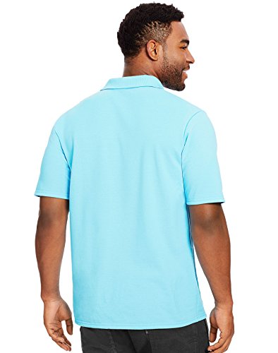 Hanes Men's 6.5 Oz. X-Temp® Piqué Short-Sleeve Polo With Fresh Iq Xl Black #TOP1