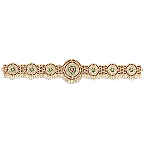 Fashionatelier Kempu Waist Belt Bharatanatyam Dance Jewellery-Waist Belt vaddanam Cover