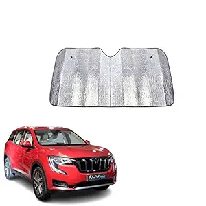 Car Windshield Silver Parking Foldable Sunshade for Heat Protection Useful on Front and Rear Windshield Glass Suitable for Mahindra XUV-700