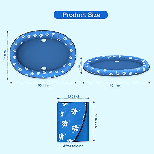 Pet Soft Dog Float Raft - Inflatable Dog Swimming Float For Summer (Paws) #TOP2