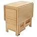 Produktbild ZAQI Drop Leaf Klapptisch for kleine Küche Waschküche, rechteckige Holz Heavy Duty Kinderschreibtisch mit Hocker, 3-PC Set Space Saver