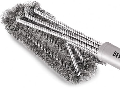Best BBQ Grill Brush Stainless Steel 18' Barbecue Cleaning Brush w/Wire Bristles & Soft Comfortable Handle - Perfect Cleaner & Scraper for Grill Cooking Grates