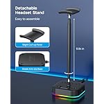 TROND Headphone Stand with USB C, Desk Gaming Headset Holder with 3 AC Outlets, 2 USB-A and 1 USB-C, Headset Stand with 5 RGB Light Modes, for Gaming Desk Accessories Gamer Boyfriend Gifts - Image 5