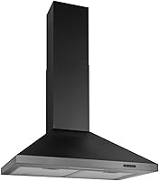 Vista 1 de Broan-NuTone Campana extractora piramidal convertible de montaje en pared de 30 pulgadas con ventilador de escape de 3 velocidades y luz, ventilador