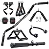 Cable Attachments for Gym,Cable Machine Accessories for Home Gym, Triceps Pull Down Attachment, LAT Pull Down Attachment Weight Fitness