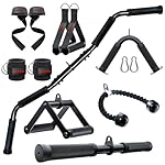 Cable Attachments for Gym,Cable Machine Accessories for Home Gym, Triceps Pull Down Attachment, LAT Pull Down Attachment Weight Fitness