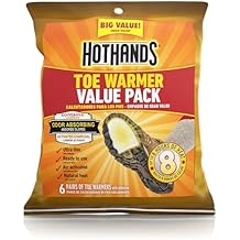 HotHands Toe Warmers - Long Lasting Safe Natural Odorless Air Activated Warmers - Up to 8 Hours of Heat - 6 Pair