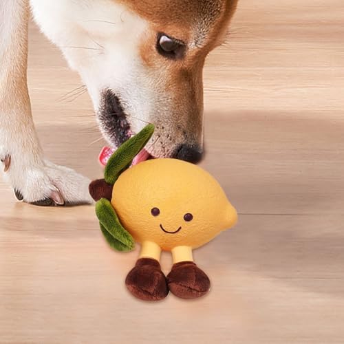 Proypiax Hundespielzeug Plüsch,Interaktive Frucht Hundekauspielzeuge mit Quietschfunktion | Interaktives Stopftier Für Mittelgroße Bis Große Hunde Welpen Geschenk Zu Weihnachten Geburtstag Zuhause