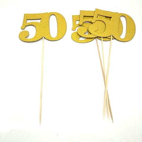 50th Centerpiece Sticks for 50th Anniversary Decorations College or High School Reunions or Company Celebrations and Galas Decorations 4CT Cover
