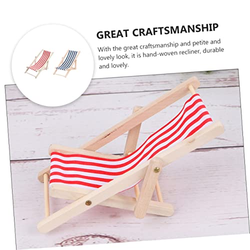 Veemoon 12 Pcs Deck Chair Model Beach Lounge Chairs For Adults Portable Beach Lounger Beach Chairs For Adults Kids Outdoor Playset Mini Deck Chair Tall Beach Chairs For Adults Seaside Fold #TOP4
