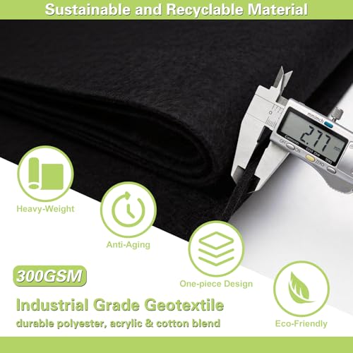 12FT Pool Liner Pad for Above Ground Pool, 2026 New Pool Pad 9 oz/yd² Heavy-Duty Geotextile Pool Mat, One-Piece Under Pool Padding, Round Pool Ground Pad, Puncture Protection & Extend Liner Life by VAPOURSKY - Used condition - Image 3