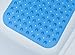 SlipX Solutions Power Grip Extra Long Bath Tub & Shower Mat 39x16, Wet Floor Non-Slip for Elderly & Kids Bathroom, 30% Longer Bathtub Mats, Over 200 Suction Cups, Drain Holes (1, Blue)
