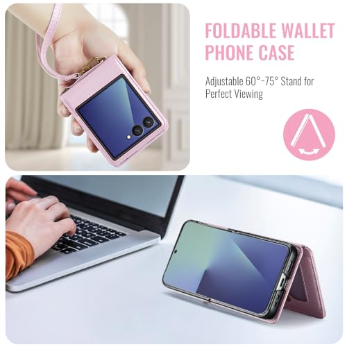 Coque Z Flip 7 5G portefeuille à bandoulière pour vos sorties en ville