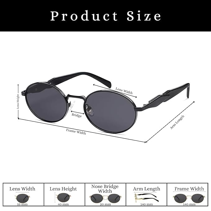 Image of IFLASH Trendy Oval Sunglasses for Women, Stylish Sun Glasses with UV400 Protection, Fashion Accessories Gift