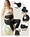 Happy.angel Women's Maternity Pants with Pockets, Loose Joggers Sweatpants for Workout Soft Lounge Pregnancy Clothes,Black,XX-Large