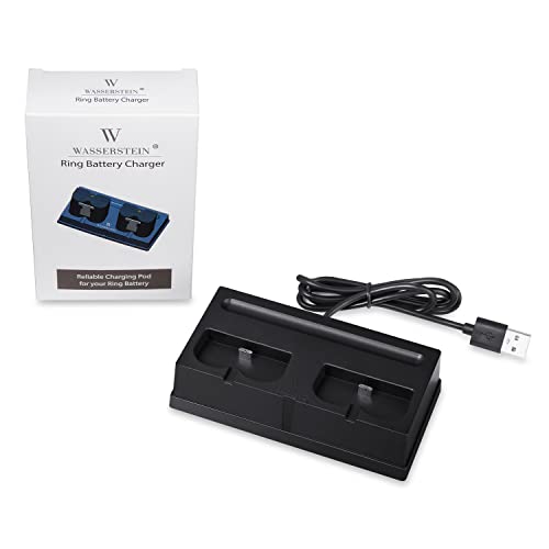 WASSERSTEIN RingBatCharUSA Charging Station Compatible with Rechargeable Batteries for Ring Spotlight Cam Battery, Ring Video Doorbell 2, Ring Stick Up Cam Battery HD, and Ring Door View Cam