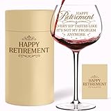 2026 Retirement Gift for Woman Man - Happy Retirement Wine Glass 16 Oz - Farewell Goodbye Gifts, Going Away Gifts for Coworkers Women, Cool Retirement Gifts for Women Men Boss Friend Teacher Nurse