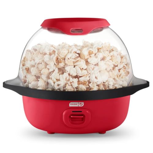 Dash SmartStore Stirring Popcorn Maker - Hot Oil Electric Popcorn Popper with Butter-Warming Tray...