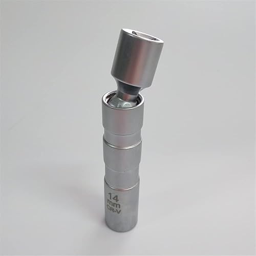 Miniatura 7 de ChofaRacing Herramienta de extracción de bujía giratoria de 0.551 in para llave de junta universal de 12 puntos de pared delgada magnética de 38