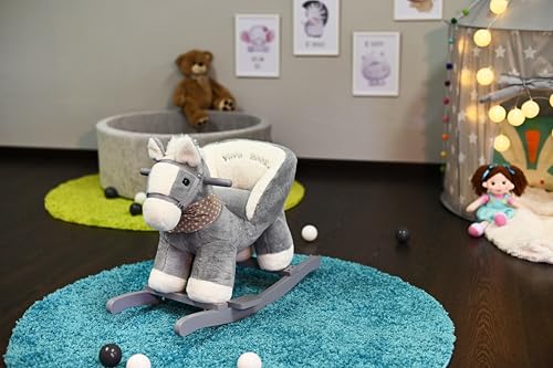 KNORRTOYS.COM 40625 Schaukeltier, „Pferd grau“