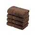 Superior 900 GSM Luxury Bathroom Hand Towels, Made of 100% Premium Long-Staple Combed Cotton, Set of 4 Hotel & Spa Quality Hand Towels - Chocolate, 20" x 30" each