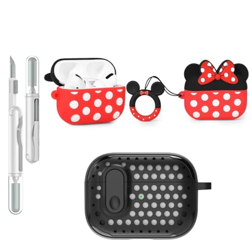 Ya en manzanajugosa.com: LEWOTE Funda protectora 3 en 1 compatible con Apple Airpods Pro (2ª/1ª generación) con kit de limpieza y llavero (Minnie)