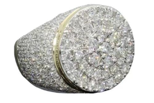 18k gold-plated color separation men's ring full diamond micro inlaid zircon ring (9)