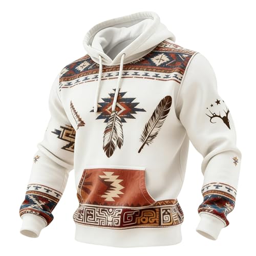 Sweat-shirt à capuche aztèque idéal pour vos moments de détente