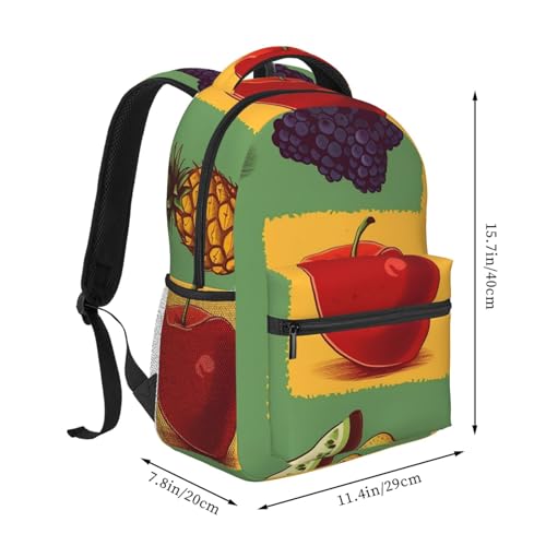 Casual Backpack for Women Men Art Style Fruit Lightweight Daypack Large Capacity Nurse Bag2