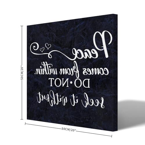 Póster decorativo rústico de 50,8x50,8 cm, cuadro con frase motivacional para pared de dormitorio 2