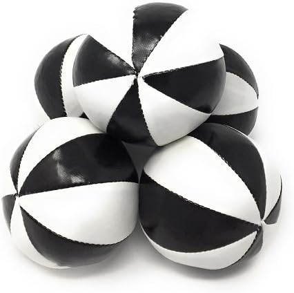 Amazon ビーンバッグジャグリングボール 8枚スター ノーマルサイズ Juggle 4 Fun 黒白 5個セット スポーツゲーム おもちゃ