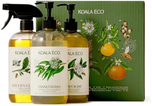 Koala Eco Gift Set of 3 – Kitchen Cleaner, Dish Soap & Hand Wash, 16oz