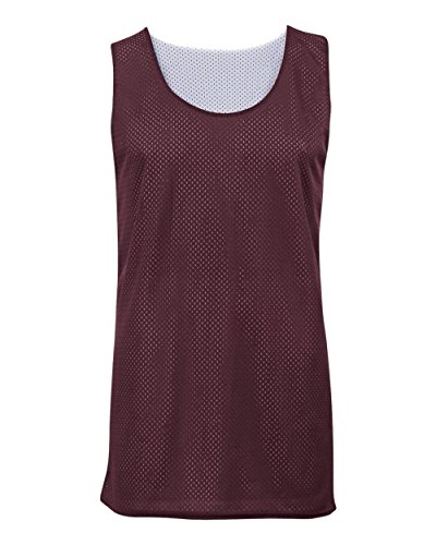 Badger Sport Maroon/White Youth Small Reversible Mesh Tank Top Jersey Uniform