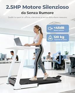 2 in 1 Tapis Roulant Elettrico Pieghevole, 1-10km/h Tapis Roulant Pieghevole, 2.5 HP Walking Pad avec Ecran LED et Télécommande, Tapirulan da Casa Sostenere 120KG (Nero)