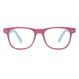Outray Kids Computer Blue Light Blocking Glasses for Boys and Gilrs Anti Eyestrain (2185c8,Pink&Blue, 46)