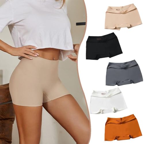 Culture Flossy® SS04 Women's High Coverage Super Women's Seamless Boyshort Ice Silk Panty Elastane Stretch Mid Waist Boy Shorts and StayFresh Treatment Pack-3 - Image 6